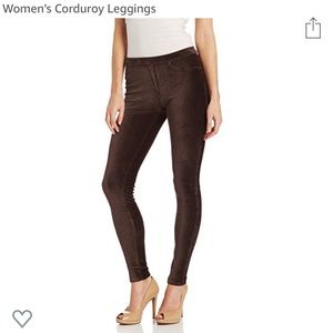 NWOT Hue corduroy leggings espresso